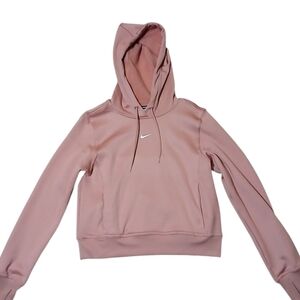 Nike Therma Fit Light Pink Hoodie Sweatshirt With Thumbholes Size XS